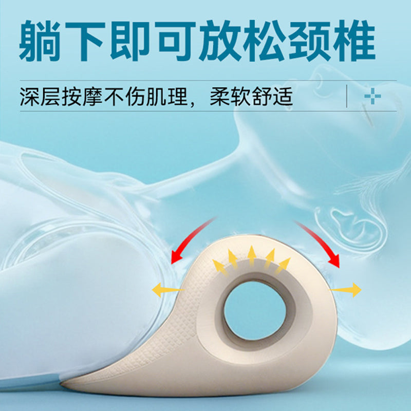 New cross-border W-shaped massage pillow, cervical traction pillow corrector, neck relaxer, stretching anti-bending pillow - image 3