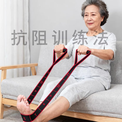 Middle-Aged and Elderly People's Waist and Leg Exercise Auxiliary Resistance High-Elastic Muscle Training Stretching Resistance Muscle-Building Digital Resistance Band - image 3
