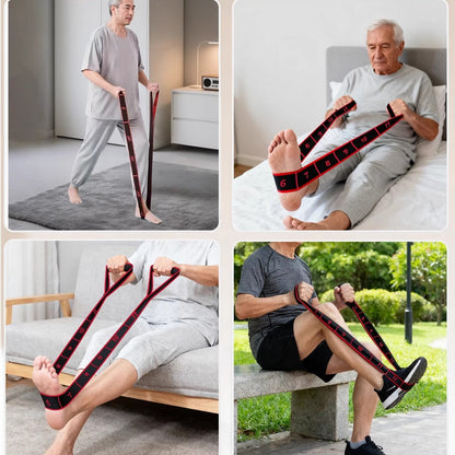Middle-Aged and Elderly People's Waist and Leg Exercise Auxiliary Resistance High-Elastic Muscle Training Stretching Resistance Muscle-Building Digital Resistance Band - image 4
