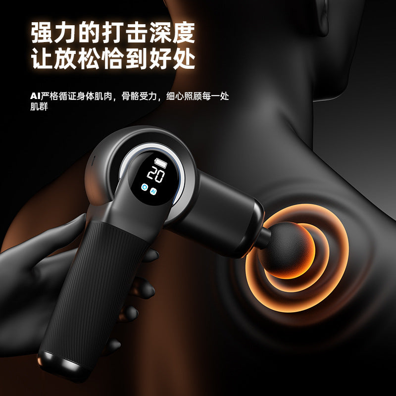 Cross-border fascia gun Amazon multi-functional muscle relaxation massager mini multi-head fascia gun factory wholesale - image 2