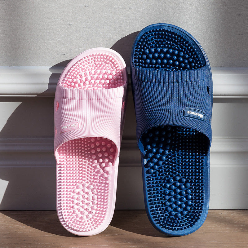 Summer home bathroom non-slip soft-soled men's indoor new style sandals, women's hotel couple massage slippers - image 2