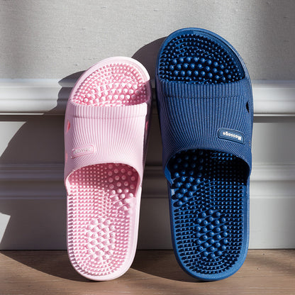 Summer home bathroom non-slip soft-soled men's indoor new style sandals, women's hotel couple massage slippers - image 2
