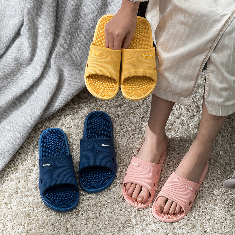 Summer home bathroom non-slip soft-soled men's indoor new style sandals, women's hotel couple massage slippers - image 3