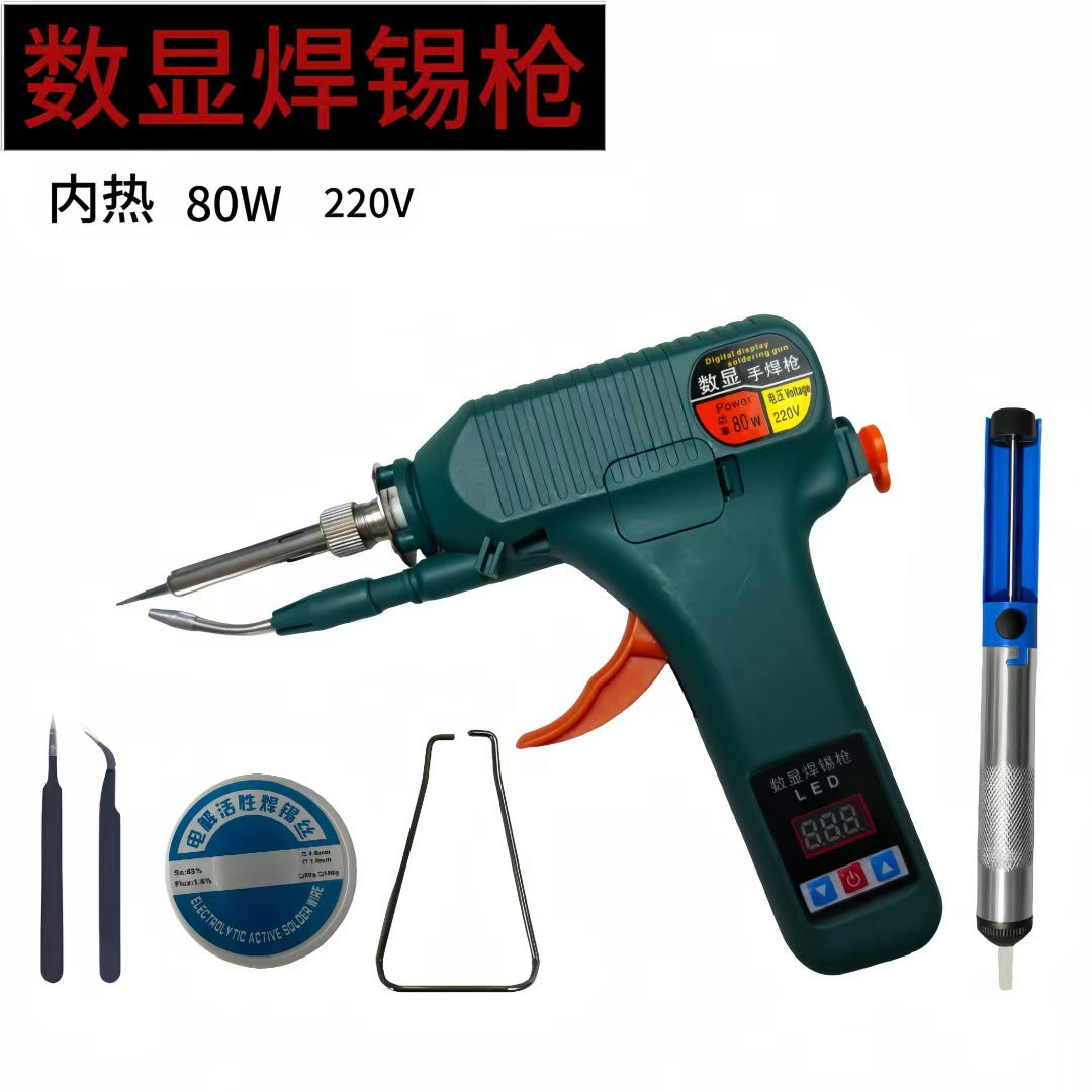 Handheld external heating soldering gun for factory use with temperature control, 60W manual soldering gun, European standard welding tool - image 3