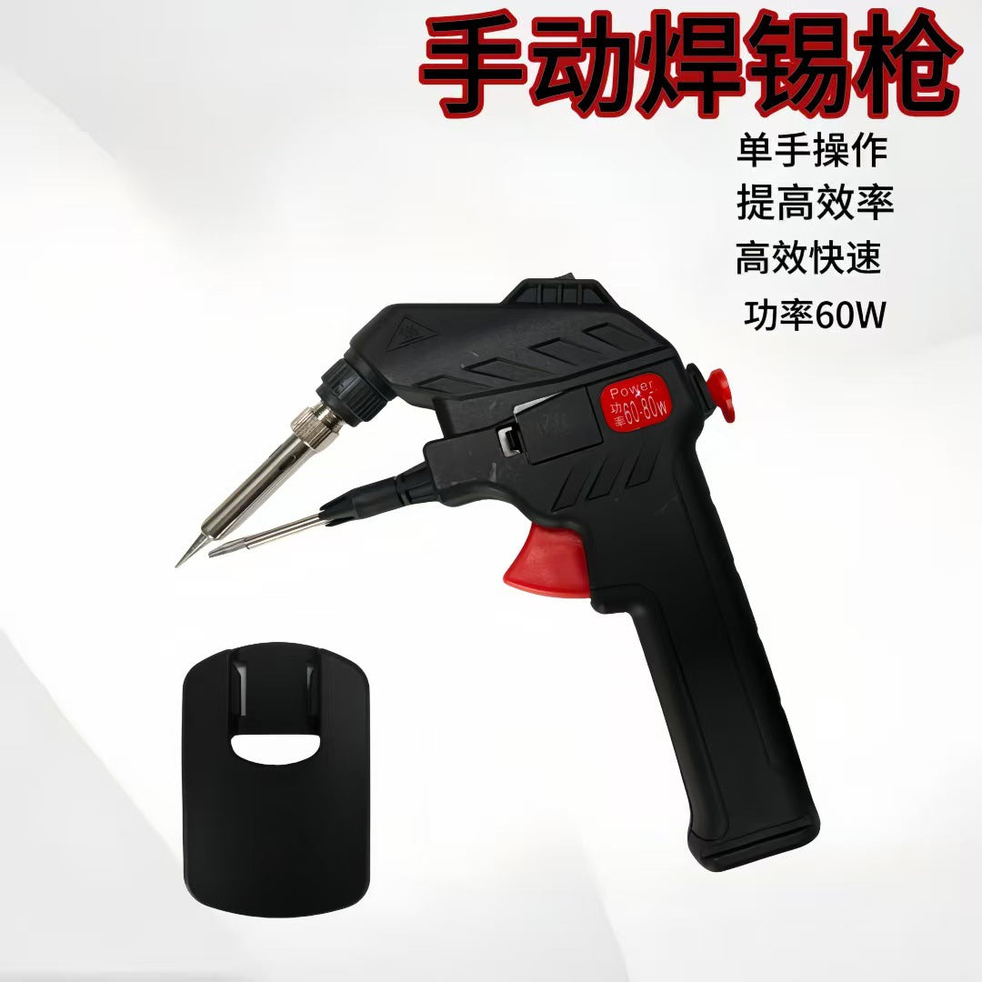 Handheld external heating soldering gun for factory use with temperature control, 60W manual soldering gun, European standard welding tool - image 4