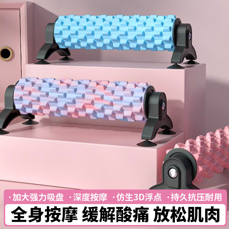 Suction Cup Foam Roller Yoga Column, Massage Fitness Exercise Relaxation Stress Relief Wall-Mounted Suction Cup Foam Roller - image 1