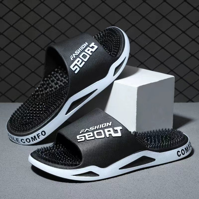 2026 Cross-Border Couple's Massage Slippers for Home Use, Foot Massage, Bathroom, Shower, and Foot Therapy Sandals for Men, Summer Wholesale - image 2