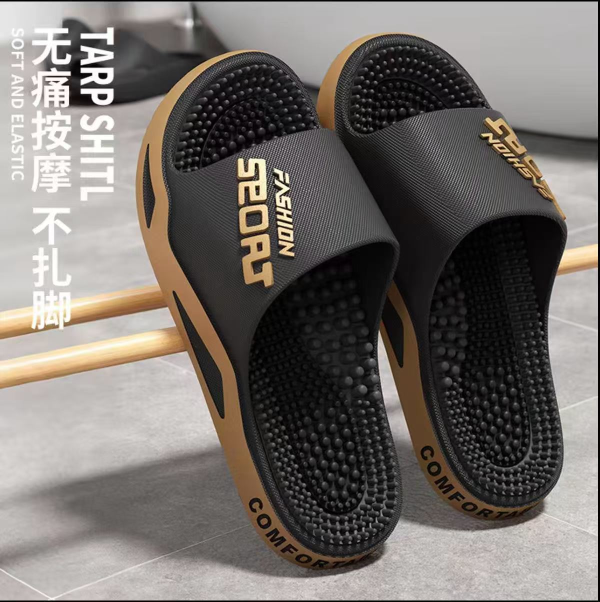2026 Cross-Border Couple's Massage Slippers for Home Use, Foot Massage, Bathroom, Shower, and Foot Therapy Sandals for Men, Summer Wholesale - image 4