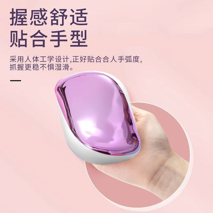 Big Brand Same-Style Hairbrush for Women, Air Cushion Brush, Curling Massage Brush, Airbag Brush, Anti-Tangle Smoothing Brush, Portable Tt Brush - image 3