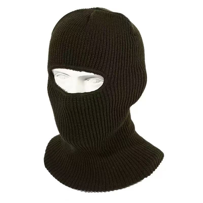 Cross-border knitted hat, autumn and winter men's outdoor face-covering woolen hat, unisex cycling neck warmer integrated pullover hat in stock - image 4