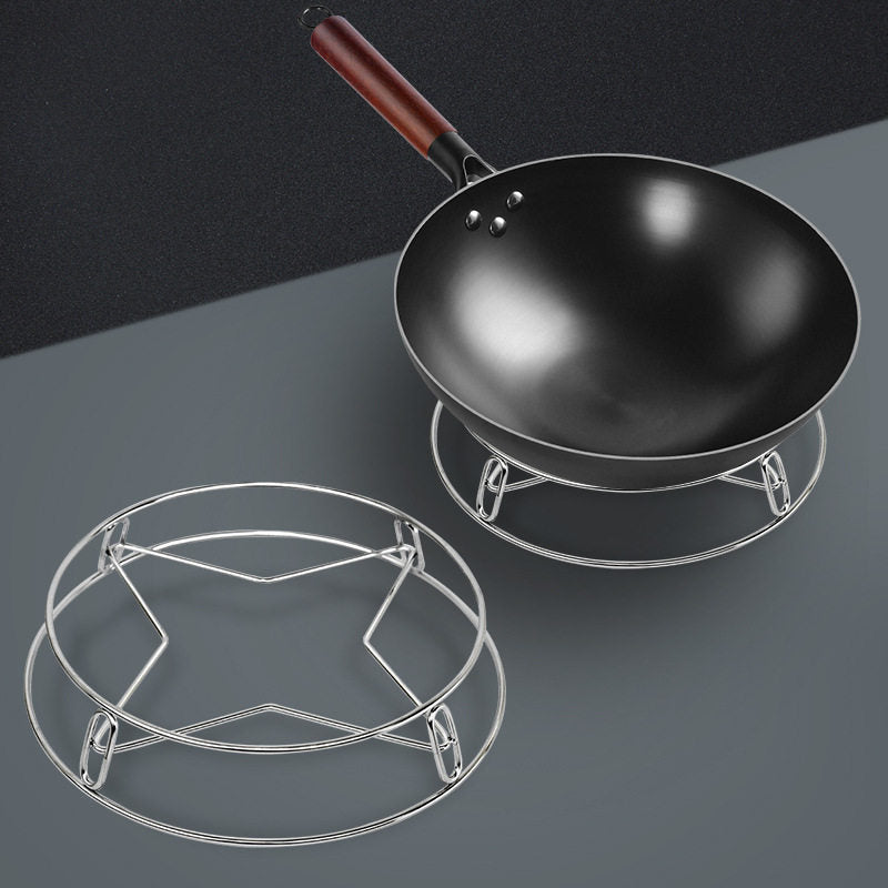Stainless steel pot rack for kitchen use, household storage rack, pot lid heat-insulating anti-scald cookware mat, pot holder, steaming rack, countertop organizer - image 1