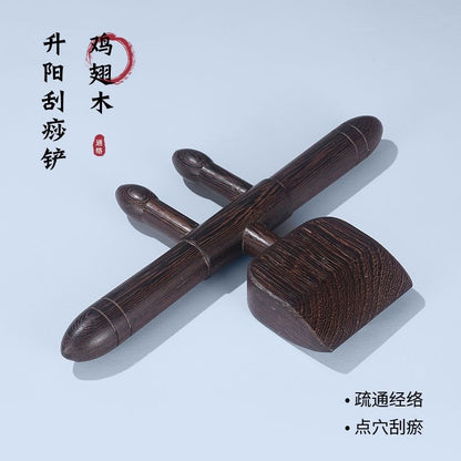 Chicken Wing Wood Massager, Sandalwood Massager, Neck Massage, Back Massage, Waist Meridian Pulling Stick, Bone Straightening and Gua Sha Tool - image 4
