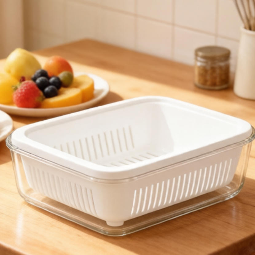 Sealed Glass Lunch Box for Office Workers, Microwave Heating Lunch Box, Fruit Preservation Bowl - image 2