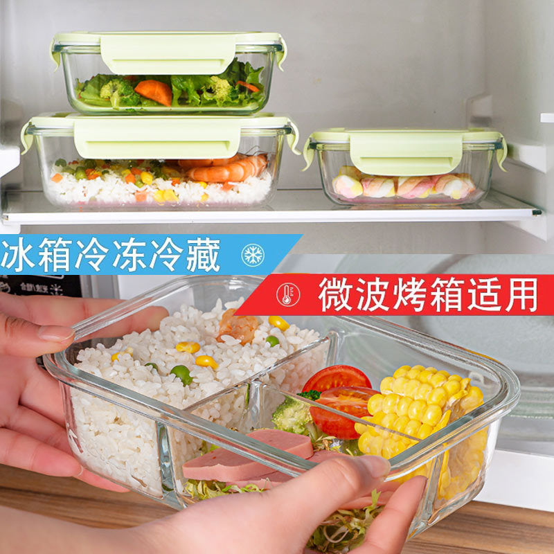 Sealed Glass Lunch Box for Office Workers, Microwave Heating Lunch Box, Fruit Preservation Bowl - image 4