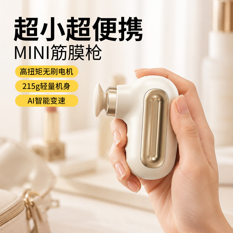 New Cross-Border Mini Pocket Fascia Gun, New Portable Mini Massage Gun for Muscle Relaxation, Electric Smart Variable Speed - image 1