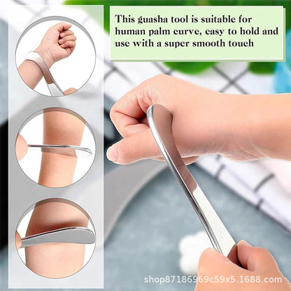 Stainless Steel Fascia Knife for Muscle Relaxation, S-Shaped Gua Sha Knife, Neck and Shoulder Massage Board, Gua Sha Board, S-Shaped Fascia Knife, Thin Version - image 2