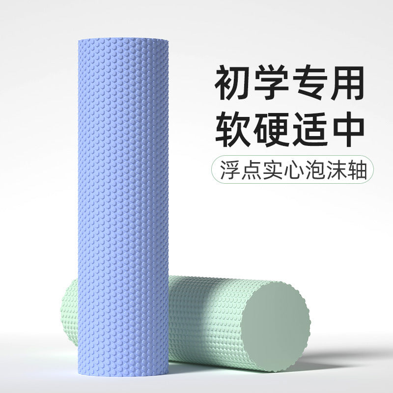 Eva Solid Foam Roller with Floating Points for Beginners, Yoga Column for Muscle Relaxation, Professional Slimming Leg Fitness Massage Roller - image 1