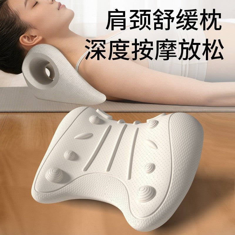 Cervical Spine Massage Neck Relaxer Massage Pillow Cervical Spine Correction and Stretching Home Shoulder and Neck Relaxation U-Shaped Pillow Massage Pillow - image 3