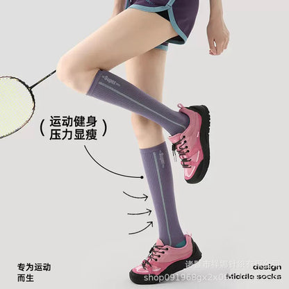 Professional Sports Compression Calf Socks for Women, Muscle Compression Long Socks for Fitness, Running, Jump Rope, and Marathon - image 1