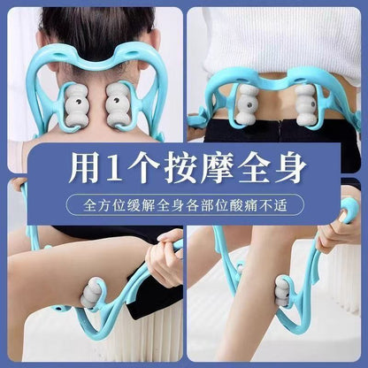 Trapezius Muscle Massager, Manual Massage for Shoulders and Neck, Relieves Neck Soreness, Kneads the Neck, Waist Roller, Neck Clamp Device - image 2