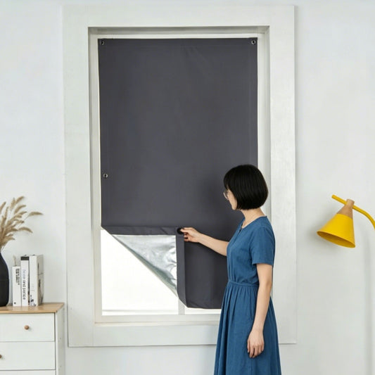 Amazon Blackout Curtains Portable Blackout Curtain Sun Protection and Heat Insulation Simple No-Drill Suction Cup Curtain Travel Curtain - image 1