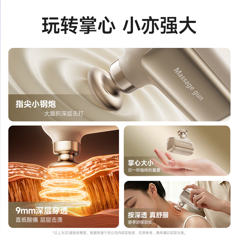 Cross-Border Brushless Fascia Gun Pocket Mini Electric Muscle Massager for Waist, Back, and Neck Mini Massage Gun - image 3