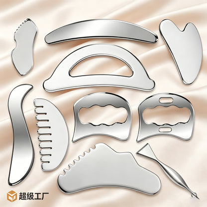 Stainless Steel Fascia Knife Scraping Tool Shoulder and Neck Muscle Relaxation Fascia Knife Roller Scraping Board Whole Body Massage Wholesale - image 1