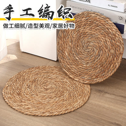 Hand-woven straw placemats, table mats, casserole mats, tea tray heat-insulating mats, floor mats, non-slip tableware mats wholesale - image 2
