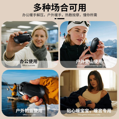 2026 New Cross-Border Magnetic Hand Warmer Two-In-One USB Rechargeable Handheld Self-Heating Mini Electric Hand Warmer - image 3