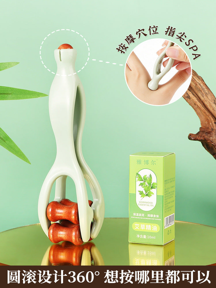 Manufacturer Wholesale Four-Roller Finger Massager, Massage Clip, Finger Slimming Tool, Hand Joint Meridian Dredging Device - image 1