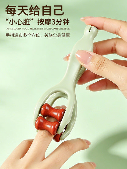 Manufacturer Wholesale Four-Roller Finger Massager, Massage Clip, Finger Slimming Tool, Hand Joint Meridian Dredging Device - image 2
