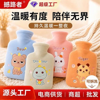 New Cartoon Water-Filled Hot Water Bottle, Cute Office Hand Warmer, Hot and Cold Compress, Plush Large and Small Hot Water Bags Wholesale - image 1