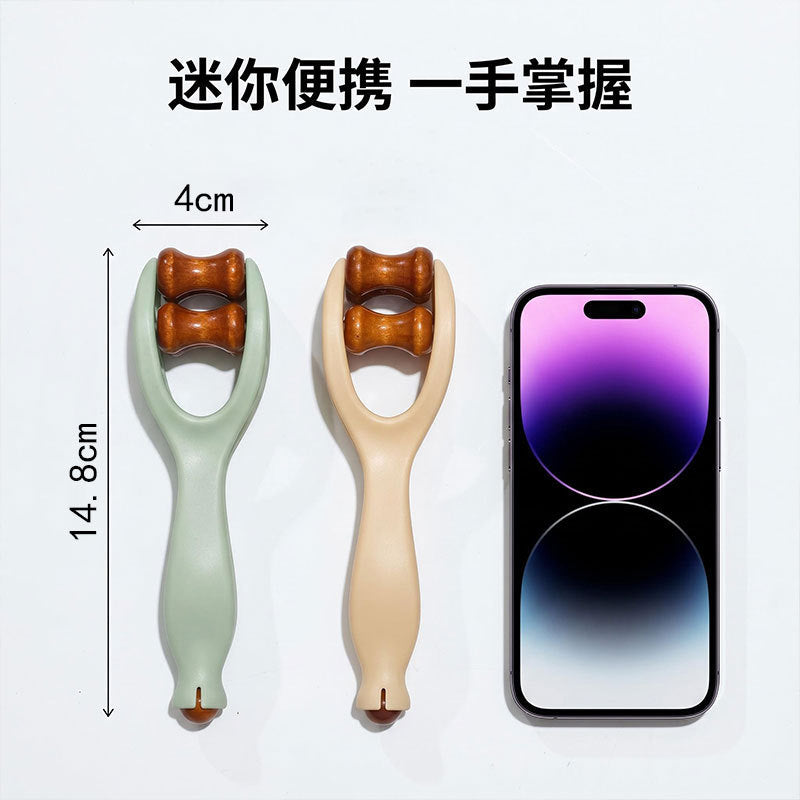 New Model Solid Wood Finger Massager for Hand Acupoint Joints, Dual Roller Massage Tool, Multifunctional Meridian Instrument - image 2