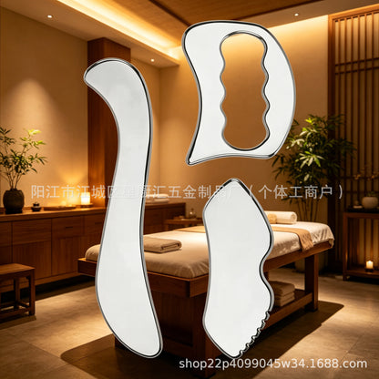 Stainless Steel Fascia Knife, Muscle Relaxation Scraping Board, Shoulder and Neck Relaxation Tool, Deep Fascia Massage Tool for the Whole Body - image 3