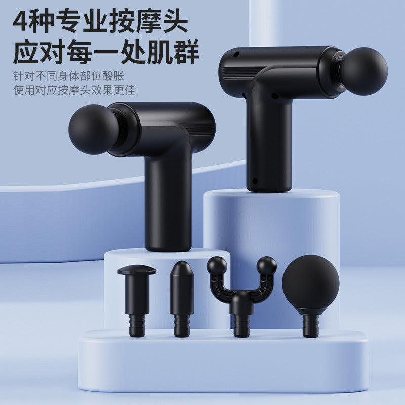 Cross-Border Mini Fascia Gun Muscle Massager Portable Massage Gun Smart Vibration Relaxation Multi-Functional Massage Device - image 4