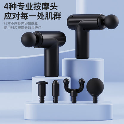 Cross-Border Mini Fascia Gun Muscle Massager Portable Massage Gun Smart Vibration Relaxation Multi-Functional Massage Device - image 4