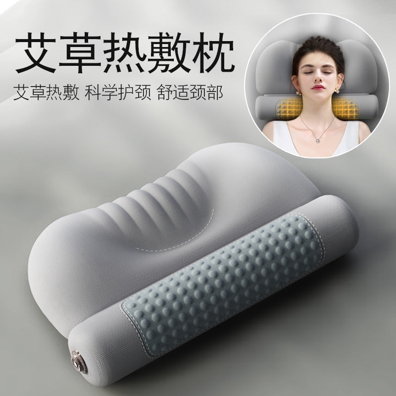 Mugwort Heat Compress Cervical Spine Pillow, Protects the Spine, Aids Sleep and Recovery, Special Cylindrical Heating Neck Pillow, Moxibustion Pillow - image 1