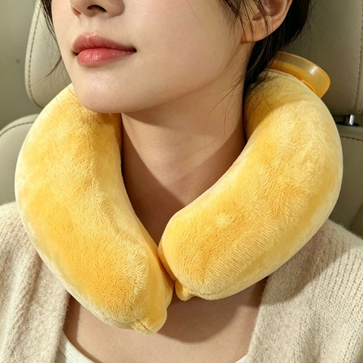 Neck-hanging hot water bottle, refillable warm water bag, neck hot compress bag, thickened neck protector, portable neck pillow - image 1