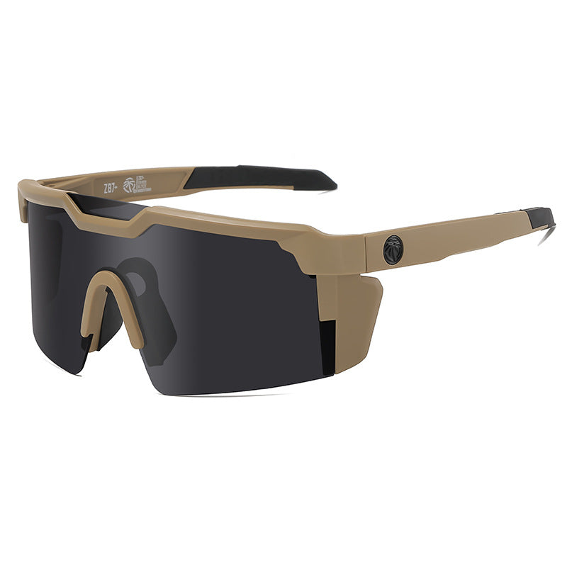 Real film cycling glasses, outdoor sports sunglasses, heat wave cross-border bestseller, large frame protective sunglasses - image 3