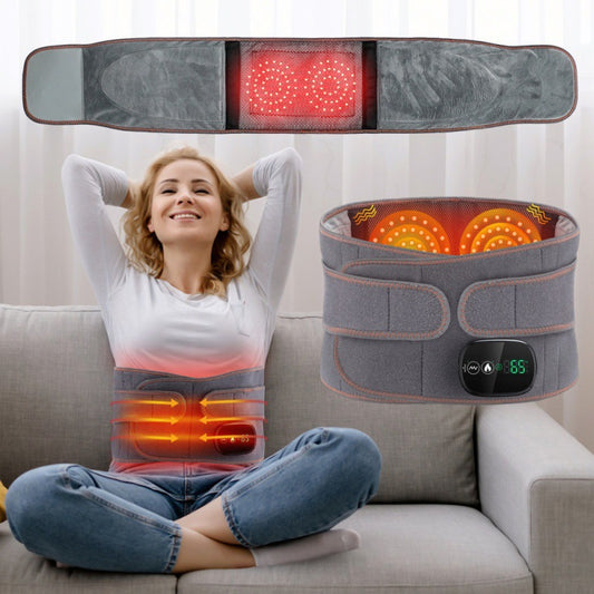 Custom-made electric heating massage waist belt, USB rechargeable red light heating abdominal and waist massager, heating belt - image 1