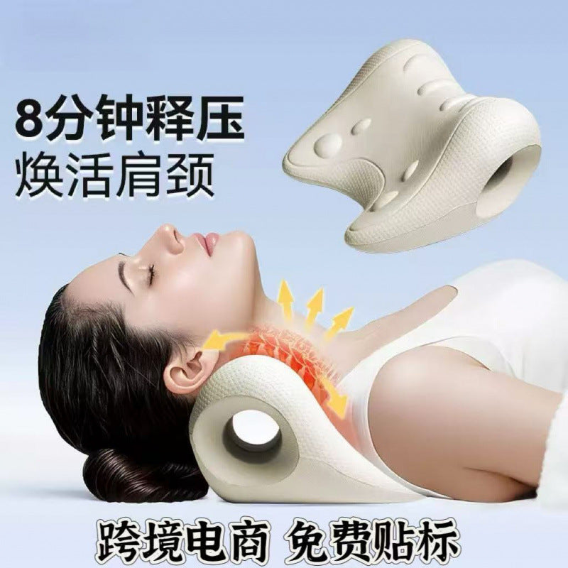 Cervical spine massager, neck relaxer, massage pillow, cervical spine corrector, home-use shoulder and neck relaxation U-shaped massage pillow - image 1