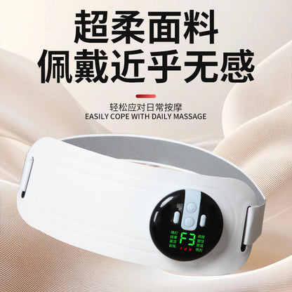 Heated waist warmer and menstrual relief massage belt, EMS micro-current waist shaping vibration and hot compress massager for lumbar pain relief - image 2