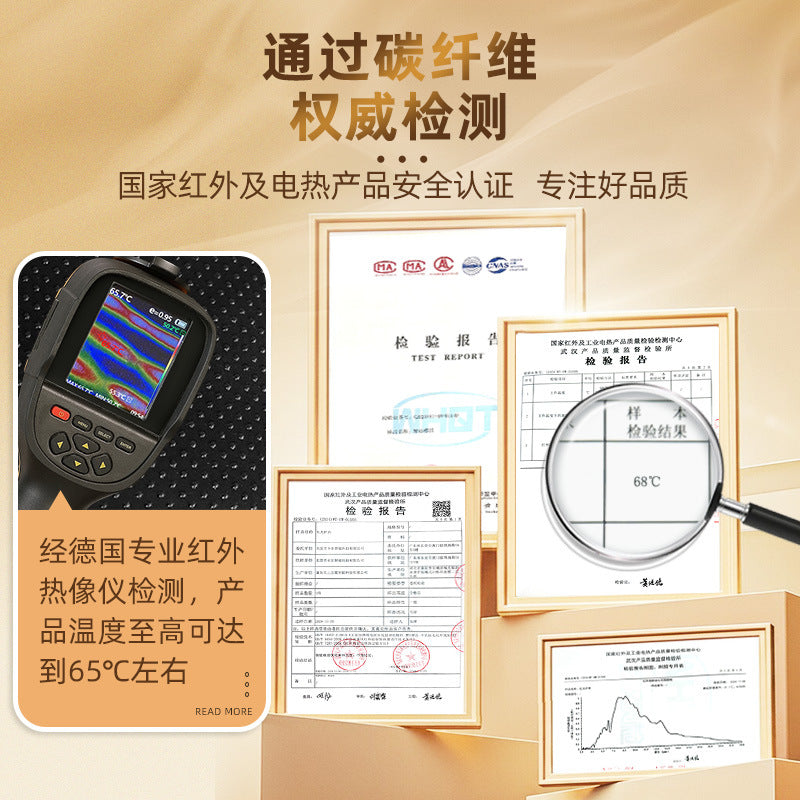 Electrically heated carbon fiber heating pad 5V temperature-controlled hot compress therapy electric heating pad USB waist-protecting vest heating pad wholesale - image 3
