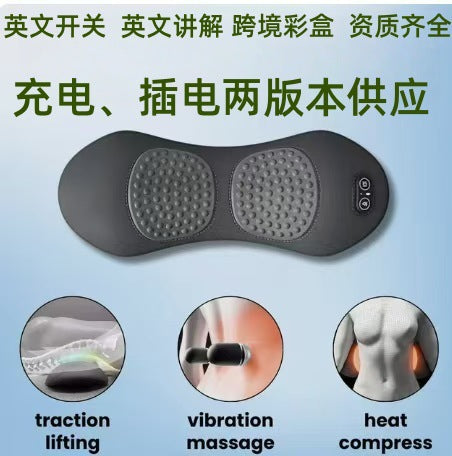 Cross-border English lumbar pillow, bed lumbar cushion, special waist support pad for sleeping, waist cushion, lumbar massage heating pad - image 1