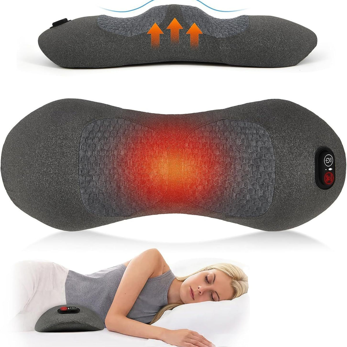 Cross-border English lumbar pillow, bed lumbar cushion, special waist support pad for sleeping, waist cushion, lumbar massage heating pad - image 4
