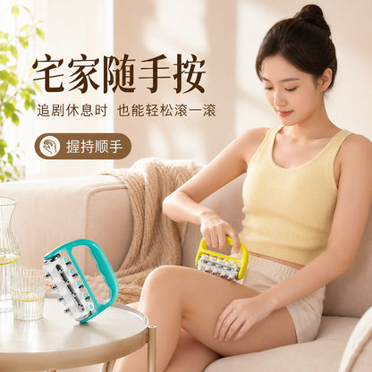 Handheld small roller leg massager, shoulder and neck massager, full body massager, rolling massager for shoulder, neck, waist, and back - image 1