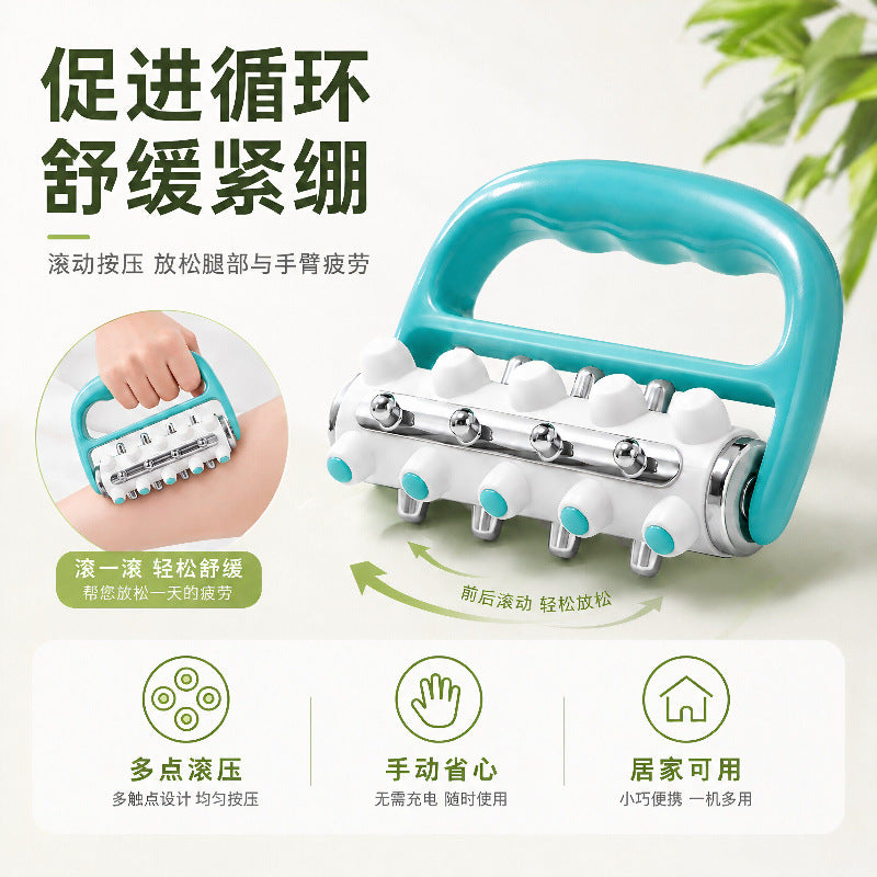 Handheld small roller leg massager, shoulder and neck massager, full body massager, rolling massager for shoulder, neck, waist, and back - image 3