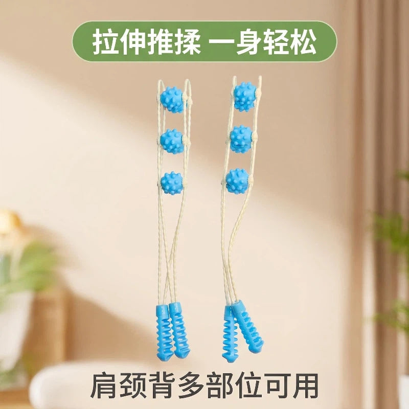New ball massage back stretcher with plastic rollers for home use, extended bead manual relaxation equipment - image 1