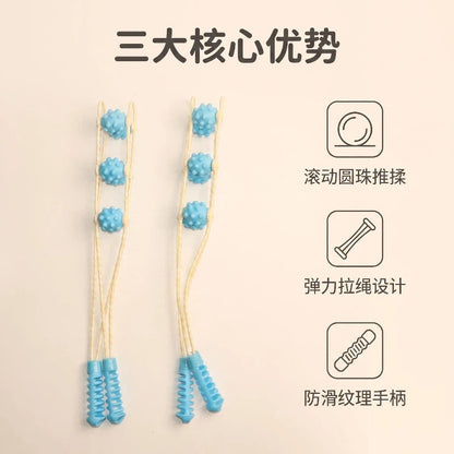New ball massage back stretcher with plastic rollers for home use, extended bead manual relaxation equipment - image 2