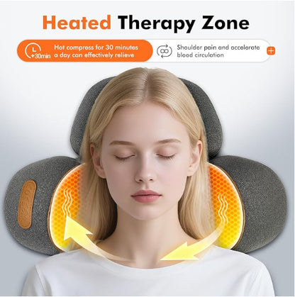 Amazon in-stock cervical pillow with English switch, neck protection massage pillow for sleeping, non-traction heating compress pillow - image 4